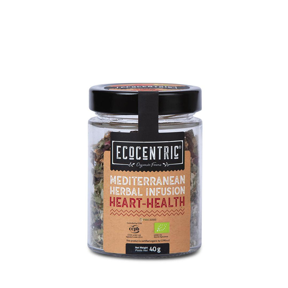Organic Mediterranean Herbal Infusion - Heart Health - 40g Jar