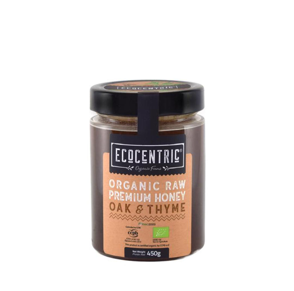 Organic Raw Premium Oak & Thyme Honey - 450g Jar