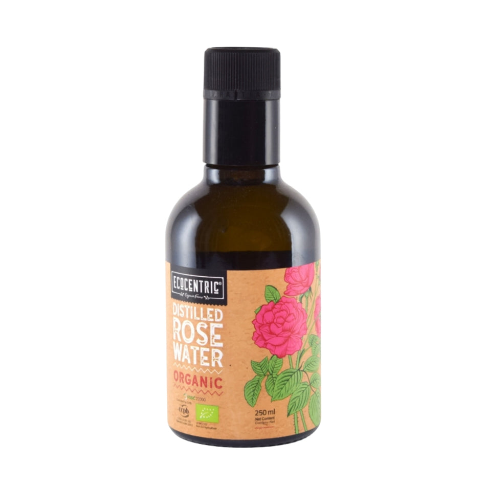 Organic Distilled Rose Water - 250ml Bottle